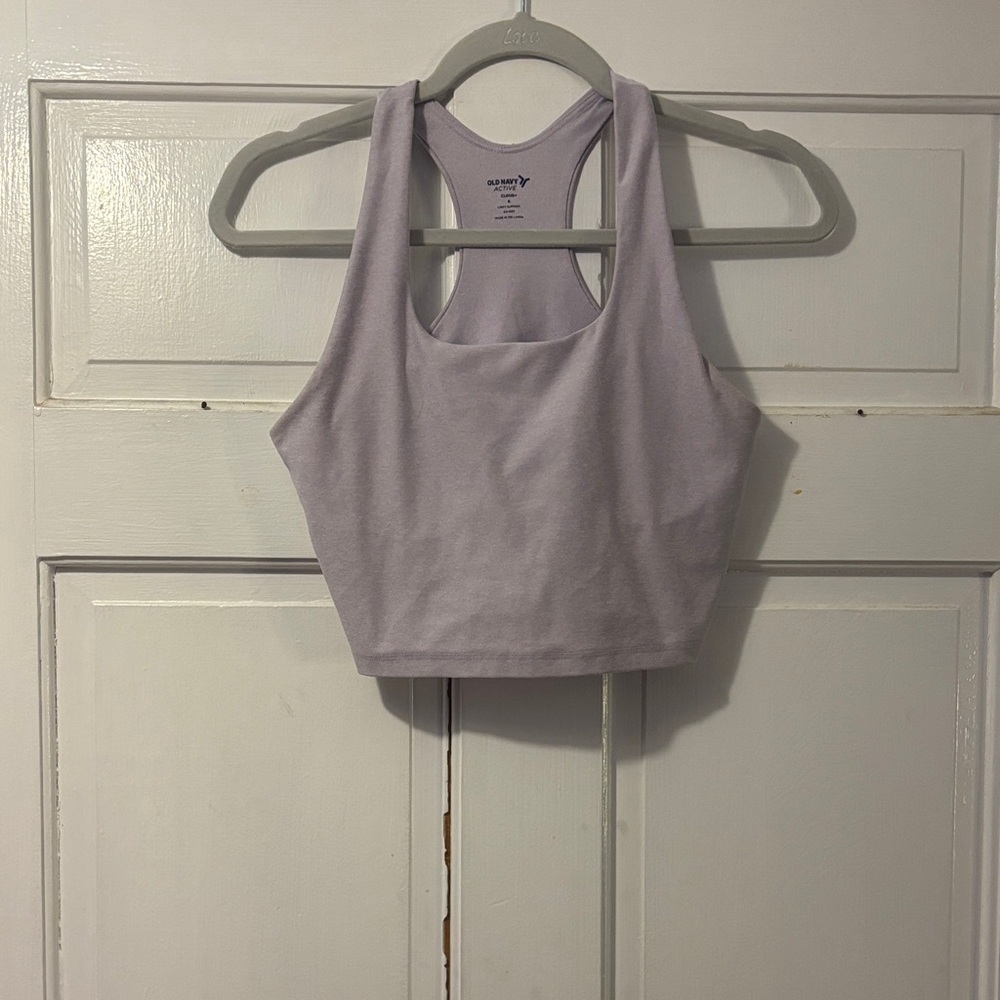 Lavender Racerback Crop Top